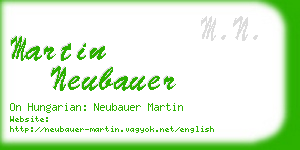martin neubauer business card